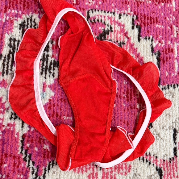 Red Ruffle Bikini Panty - Women's Intimates - Picture 8 of 8